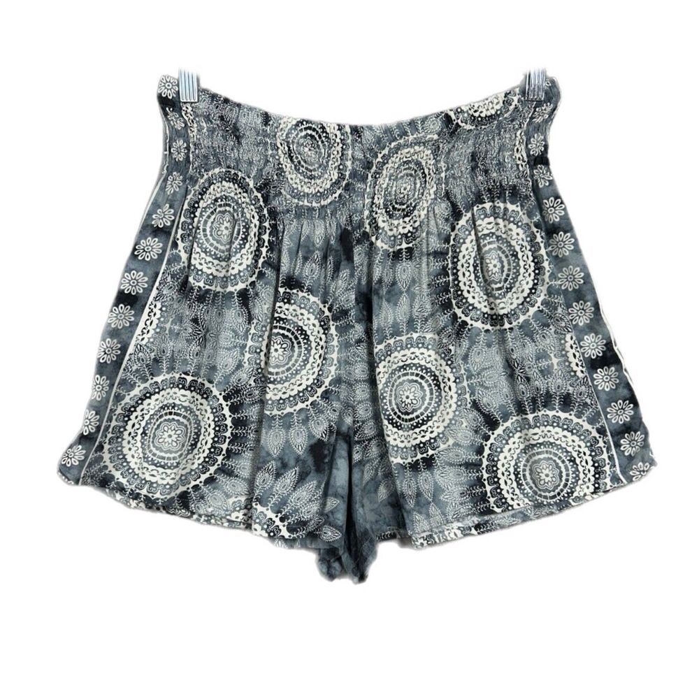 Lotus & Luna Shorts Mandala Boho Hippie Festival Smocked Beachy Sz L/XL